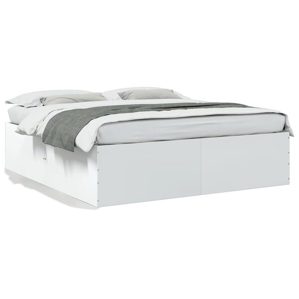 vidaXL Cadre de lit sans matelas blanc 200x200 cm