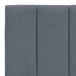 vidaXL Coussin de tête de lit Hanko gris foncé 160 cm velours