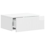 vidaXL Cabinet de chevet mural 2 Pièces Blanc brillant 49 x 34 5 x 20 cm