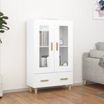 vidaXL Buffet haut Blanc 70x31x115 cm Bois d'ingénierie