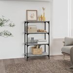 vidaXL Bibliothèque Sonoma gris 60x33x100 cm Bois d'ingénierie acier