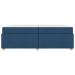 vidaXL Cadre de lit avec matelas avec matelas Bleu 200 x 200 cm tissu