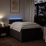 vidaXL Sommier à lattes de lit avec matelas Marron foncé 120x200 cm