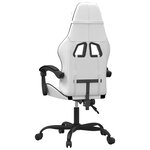 vidaXL Chaise de jeu Blanc et noir Similicuir