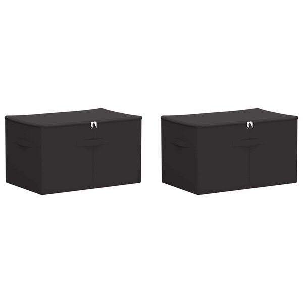 vidaXL Boîte de rangement 2 Pièces Anthracite 55 x 35 x 32 cm