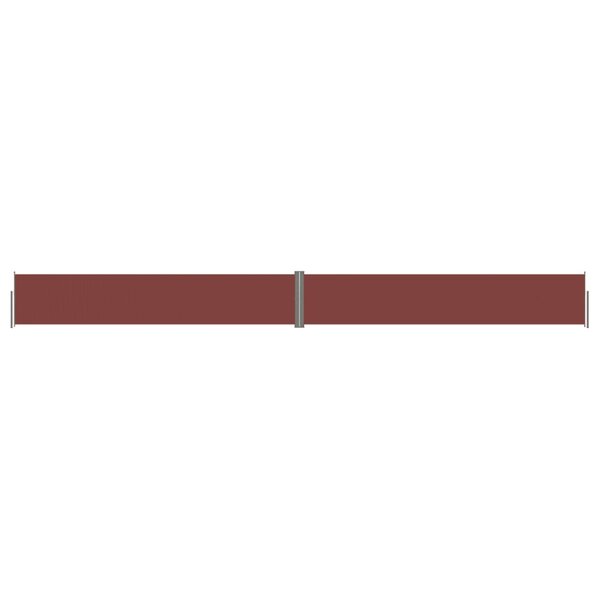 vidaXL Auvent latéral rétractable Marron 117x1200 cm