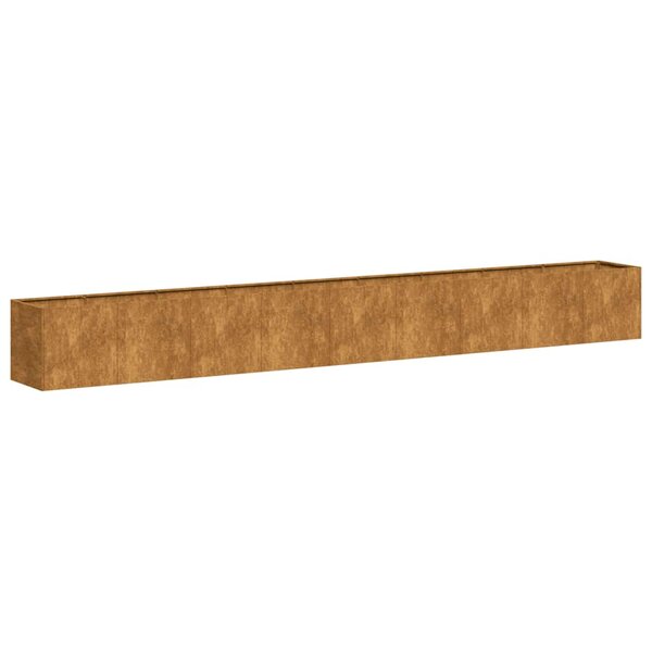 vidaXL Jardinière rouillé 360x40x40 cm acier inoxydable