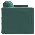 vidaXL Canapé-lit 2 en 1 vert foncé 122x204x55 cm velours