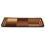 vidaXL Tapis d'escalier autoadhésifs 5 Pièces 65x21x4 cm Marron