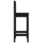 vidaXL Chaises de bar lot de 2 noir 40x41 5x112 cm bois de pin solide
