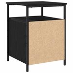 vidaXL Cabinet de chevet avec tiroir Chêne noir 44 x 45 x 60 cm