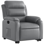 vidaXL Fauteuil inclinable Gris Similicuir