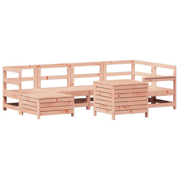 vidaXL Salon de jardin 7 Pièces bois massif sapin de douglas
