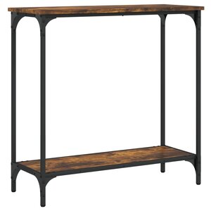 vidaXL Table console chêne fumé 75x30 5x75 cm bois d'ingénierie