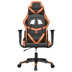 vidaXL Chaise de jeu de massage Noir et orange Similicuir