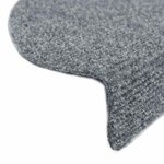 vidaXL Tapis d'escalier autocollants 20 pièces 65 x 21 x 4 cm Gris clair Demi-rond Grand