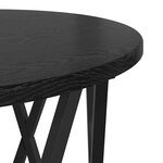 Tables d'appoint empilables vidaXL 2 Pièces Noir Chêne en bois