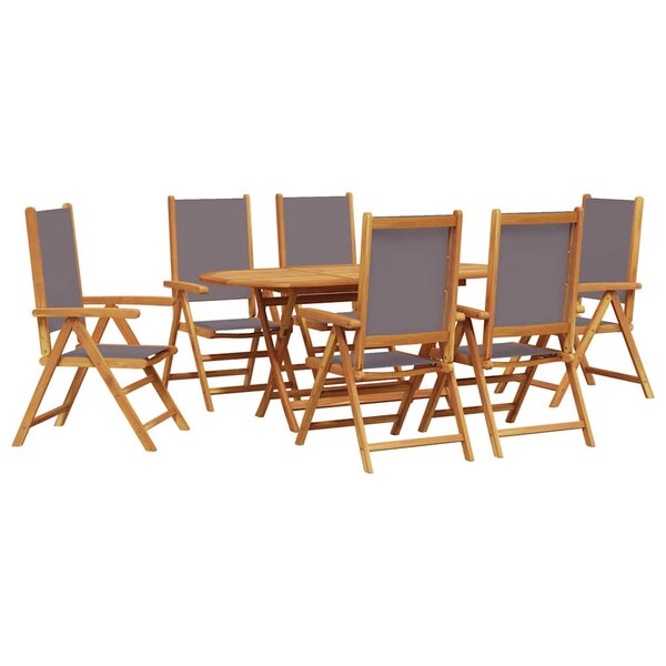 vidaXL Ensemble de salle à manger pour jardin Pliant 7 Pièces Anthracite