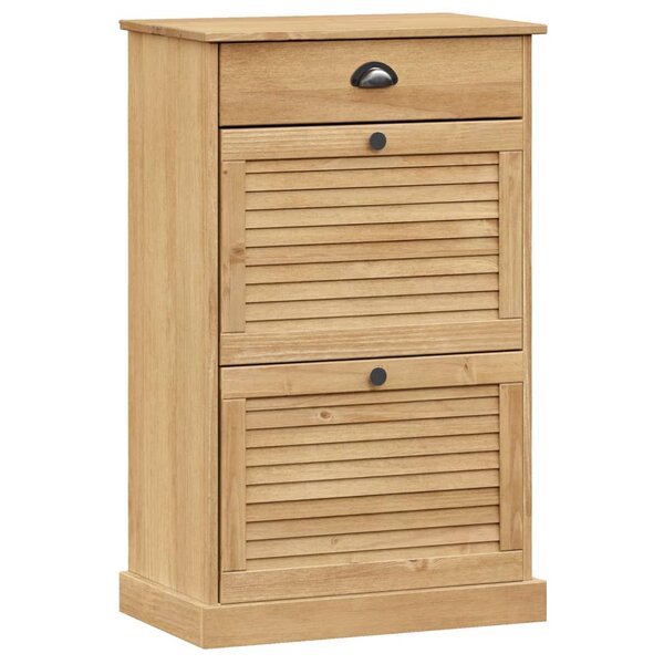 vidaXL Armoire à chaussures VIGO 60x35x96 cm bois massif de pin