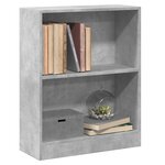 vidaXL Bibliothèque Gris béton 60x24x76 cm Bois d'ingénierie