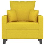vidaXL Fauteuil Jaune clair 60 cm Tissu