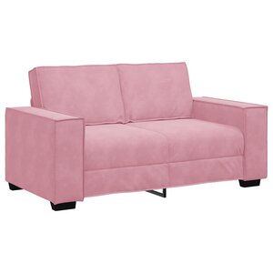 vidaXL Canapé à 2 places Rose 160x78x84 cm Velours