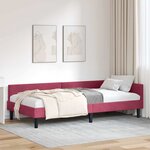vidaXL Cadre de lit d'angle Rouge bordeaux 80 x 200 cm