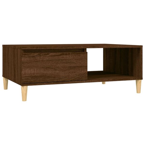vidaXL Table basse chêne marron 90x60x35 cm bois d'ingénierie