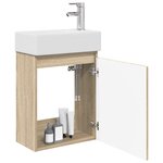 vidaXL Meuble de salle de bain avec robinet Chêne Sonoma