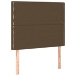 vidaXL Têtes de lit 2 Pièces Marron Foncé 100x5x78/88 cm Tissu
