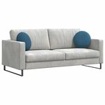 vidaXL Coussins de siège 2 Pièces Bleu Ø 40 x 13 cm Velours