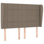 vidaXL Sommier à lattes de lit avec matelas Taupe 140x190 cm Tissu