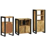 vidaXL Ensemble de mobilier de salle de bain 3 Pièces Bois Recyclé Solide
