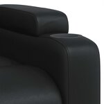 vidaXL Fauteuil inclinable Noir Similicuir