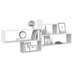 vidaXL Étagère murale blanc 167 5x18x68 cm bois d'ingénierie
