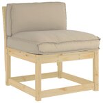 vidaXL Coussin Tissu Oxford Taupe 80 x 40 x 12 cm