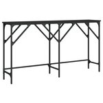 vidaXL Table console noir 140x29x75 cm bois d'ingénierie