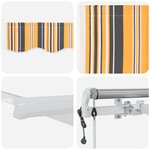 vidaXL Store Rétractable Automatique Rayé Multicolore 600x300 cm