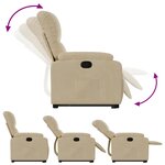 vidaXL Fauteuil inclinable crème tissu microfibre