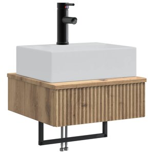 vidaXL Basin de lavage mural Chêne artisanal 40 x 41 x 39 cm