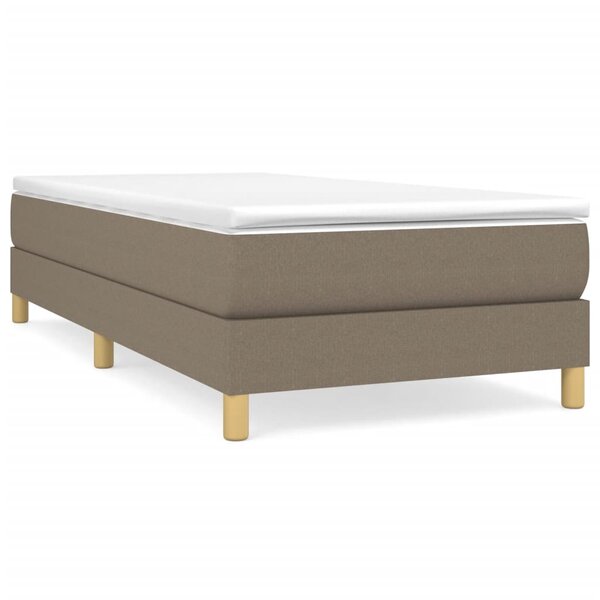vidaXL Sommier à lattes de lit avec matelas Taupe 90x190 cm Tissu