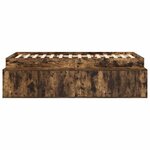 vidaXL Cadre de Lit de Rangement Chêne Fumé 90x190 cm