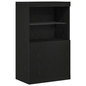 vidaXL Buffet Noir 60 x 37 x 100 cm Bois d'ingénierie