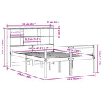 vidaXL Lit bibliothèque sans matelas cire marron 120x200cm bois massif