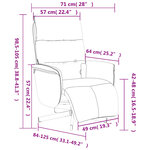 vidaXL Fauteuil inclinable de massage et repose-pieds gris foncé tissu