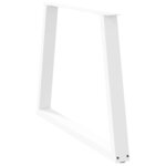 vidaXL Pieds de table à manger en forme de V  3 pièces  blanc  100 x (72-73 3) cm  acier