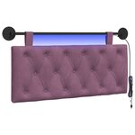 vidaXL Tête de lit suspendue Pourpre Velours