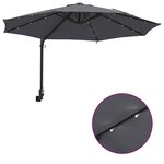 vidaXL Parasol de jardin Anthracite et noir 248 x 248 x 148 cm