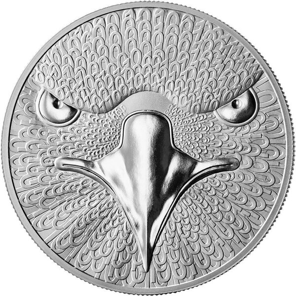 Pièce de monnaie en Argent 1000 Satoshi g 31.1 (1 oz) Millésime 2026 United Crypto States EAGLE OF BINARY WORLD