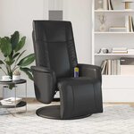 vidaXL Fauteuil de massage pivotant Noir 71 x 90 x 105 cm Simili cuir